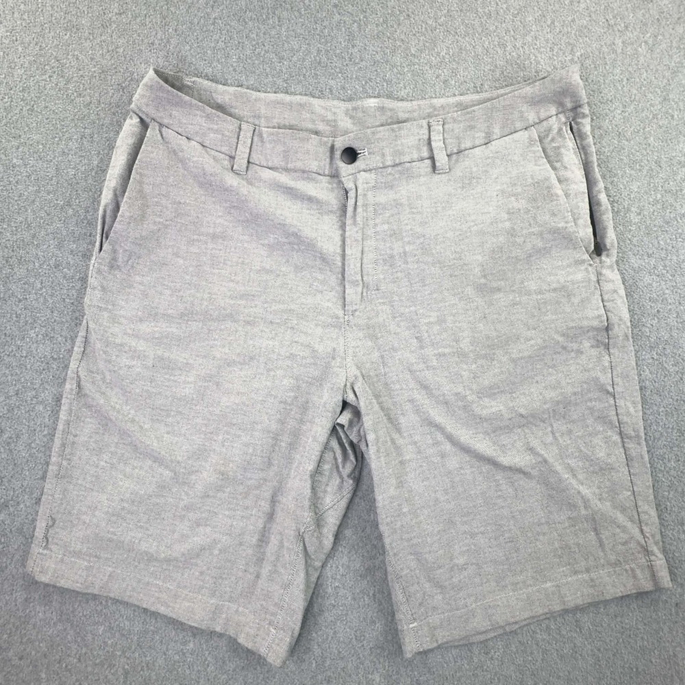 Lululemon‎ Commission Golf Chino Shorts Mens 36 Gray Stretch Performance